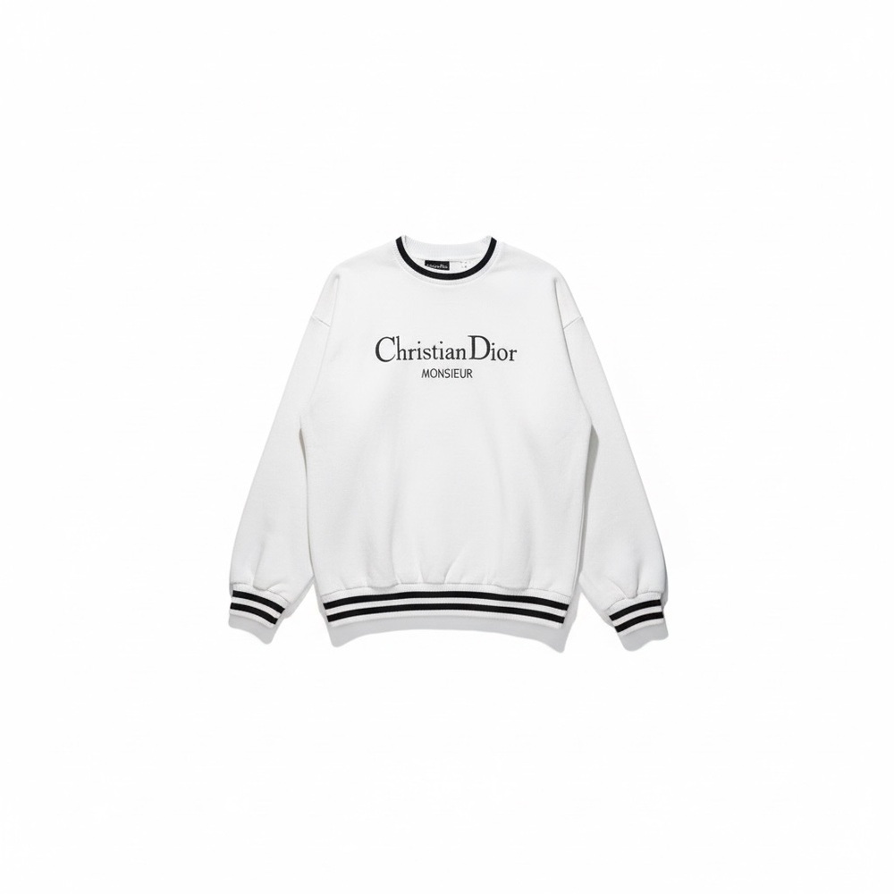 Christian Dior Monsieur White and Black Men's Crewneck